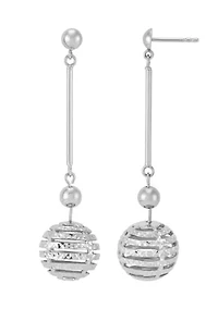 Disco Beads Drop Earrings in Sterling Silver