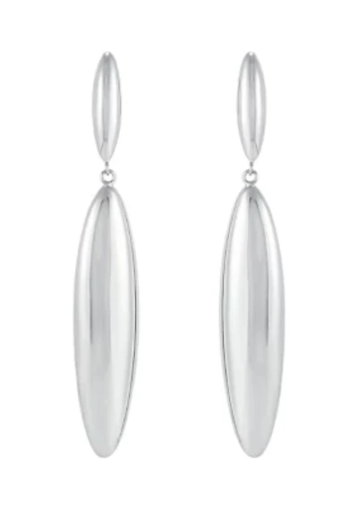 Graduated Teardrop Links Earrings in Sterling Silver