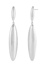 Graduated Teardrop Links Earrings in Sterling Silver