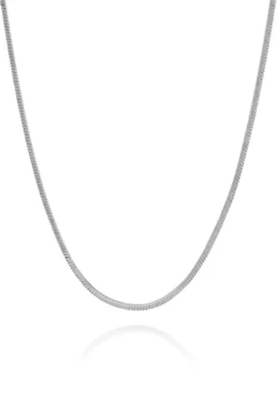 Sterling Silver 8 Sided Snake Chain Necklace