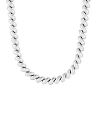 San Marco Curvy Necklace in Sterling Silver