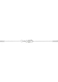 Solid Beads Station Necklace in Sterling Silver