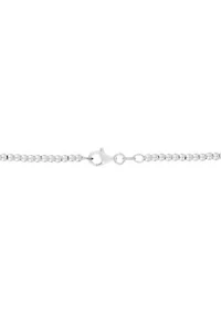 Graduated Hollow Beads Necklace in Sterling Silver 