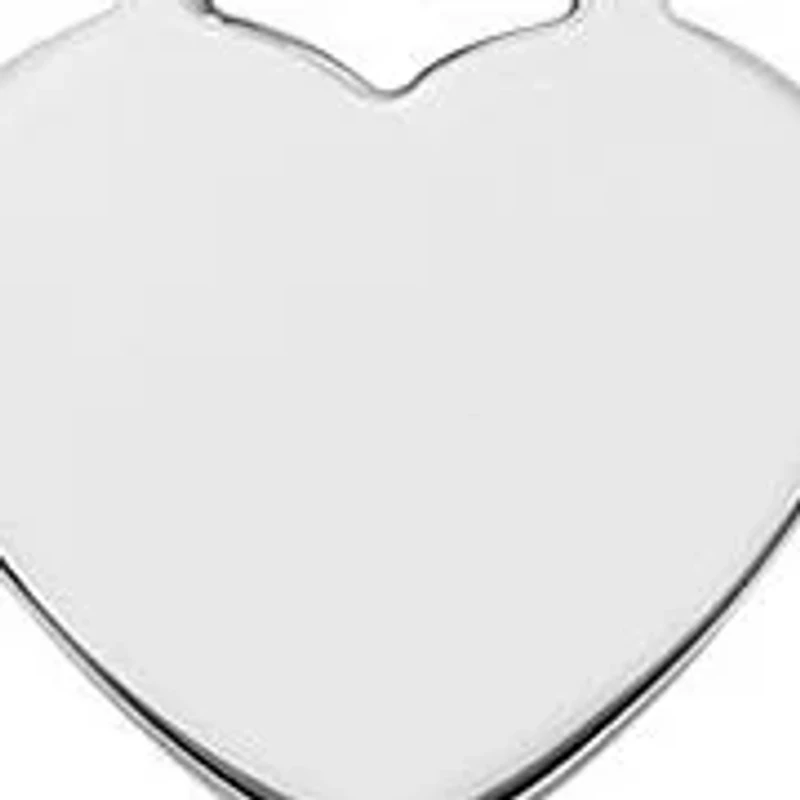Sterling Silver Heart Curb Chain Necklace
