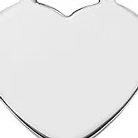 Sterling Silver Heart Curb Chain Necklace