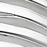 Sterling Silver Wide Ribbed Ring