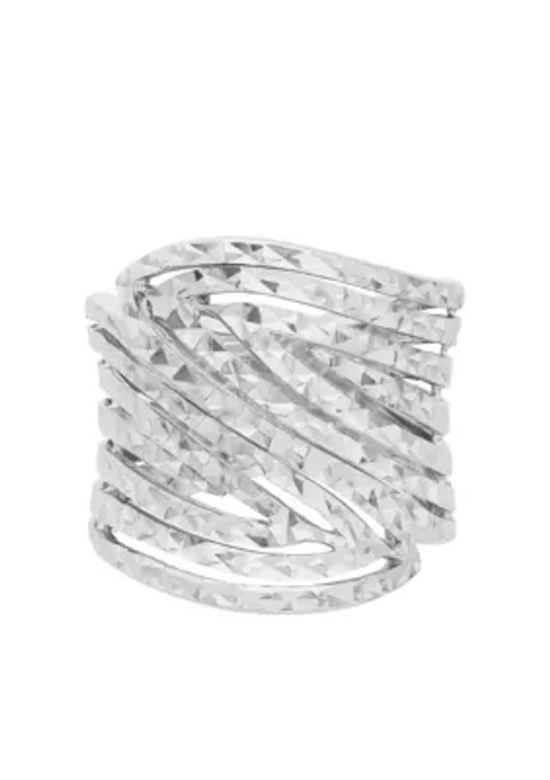 Open Bypass Ring in Sterling Silver