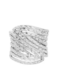 Open Bypass Ring in Sterling Silver