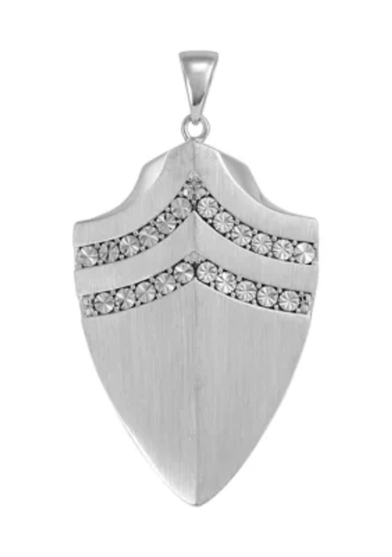 Shield Pendant in Sterling Silver