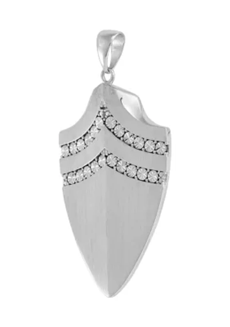 Shield Pendant in Sterling Silver