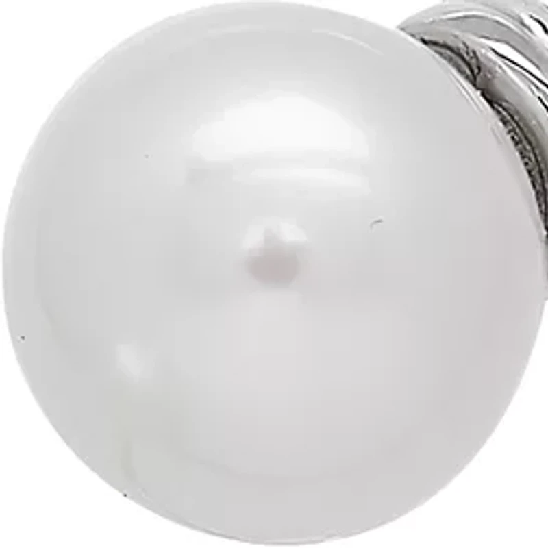 Sterling Silver Pearl Slip-On Bangle Bracelet
