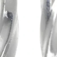 Square Twist Hoop Earrings in Sterling Silver