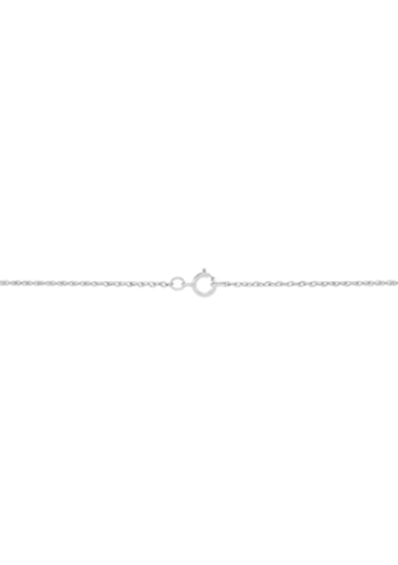 Diamond and Swiss Blue Topaz Pendant Necklace with 18" Rope Chain in Sterling Silver and 10K Yellow Gold