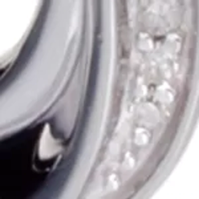 Diamond Figure 8 Pendant in Sterling Silver