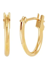 Snap Hoop Earrings in 10K Yellow Gold