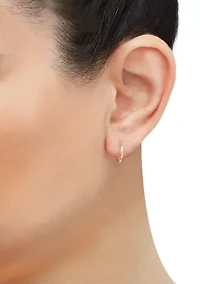 Snap Hoop Earrings in 10K Yellow Gold