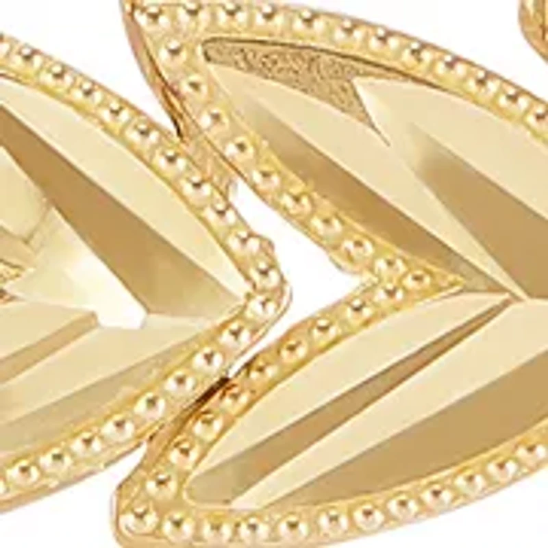 Chevron Leaf Bracelet in 10K Yellow Gold