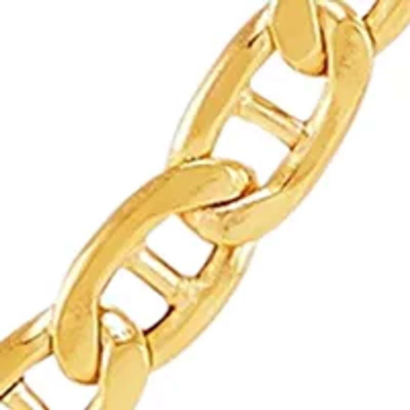 Hollow Mariner Chain Necklace in 10K Yellow Gold