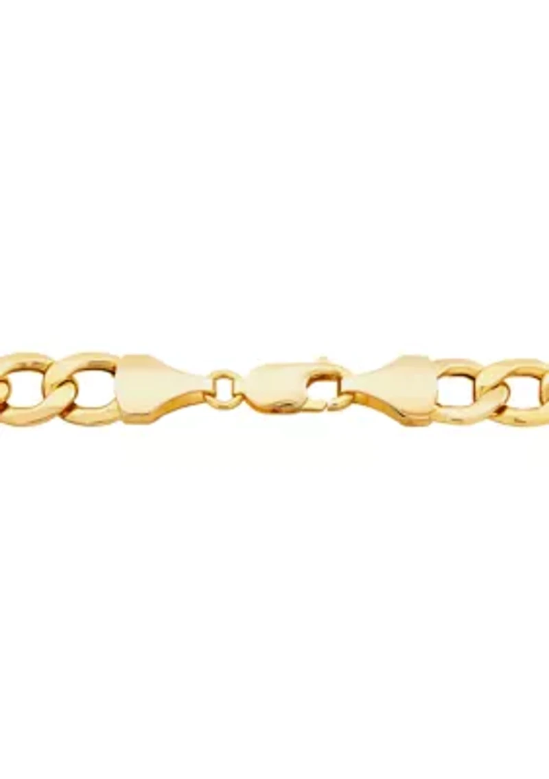 Heavy Hollow Figaro Chain in 10K Yellow Gold