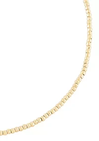 1.5 Millimeter Beads Anklet in 10K Yellow Gold