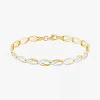 10K Yellow Gold Marquise Link Bracelet