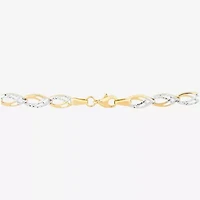 10K Yellow Gold Marquise Link Bracelet