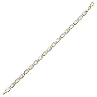 10K Yellow Gold Marquise Link Bracelet