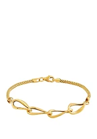 Oval Bracelet in 10K Yellow Gold