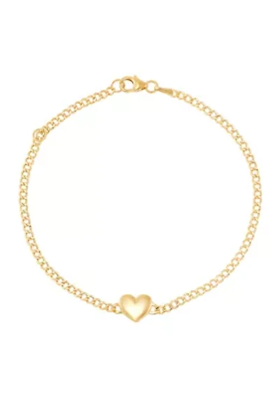 Heart Bracelet in 10K Yellow Gold