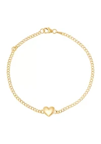 Heart Bracelet in 10K Yellow Gold