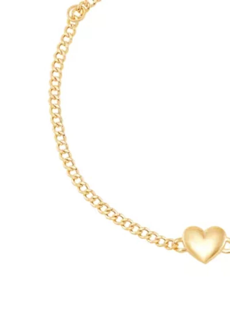 Heart Bracelet in 10K Yellow Gold