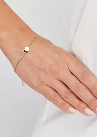 Heart Bracelet in 10K Yellow Gold