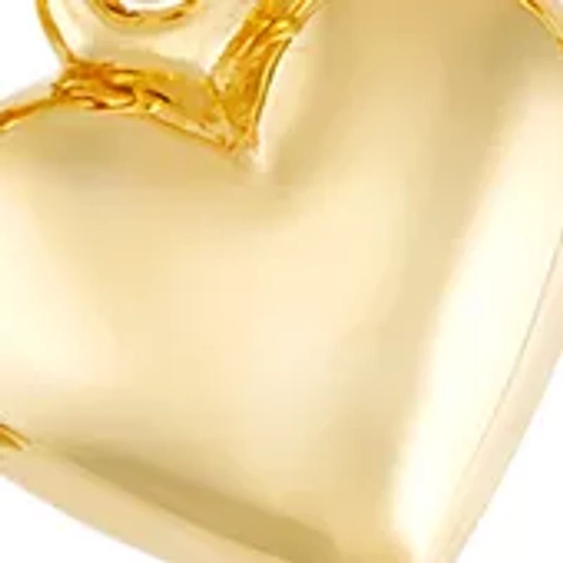 Cross and Heart Paperclip Bracelet in 10K Yellow Gold