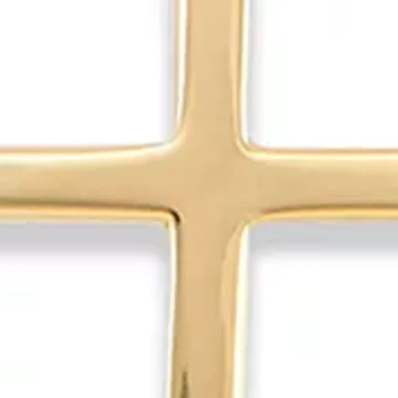 Cross Bracelet on Paperclip Chain in 10K Yellow Gold