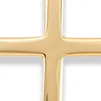 Cross Bracelet on Paperclip Chain in 10K Yellow Gold