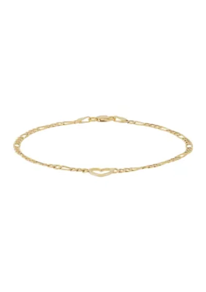 Heart Bracelet in 10K Yellow Gold