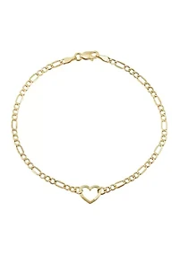 Heart Bracelet in 10K Yellow Gold