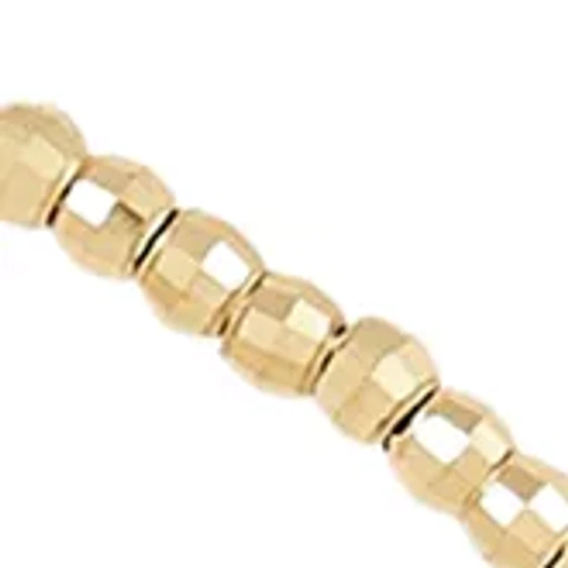 1.5 Millimeter Beads Bracelet in 10K Yellow Gold