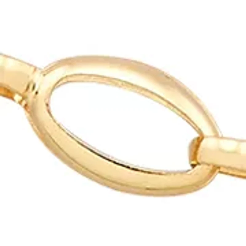 Hollow Oval Link Bracelet in 10K Yellow Gold