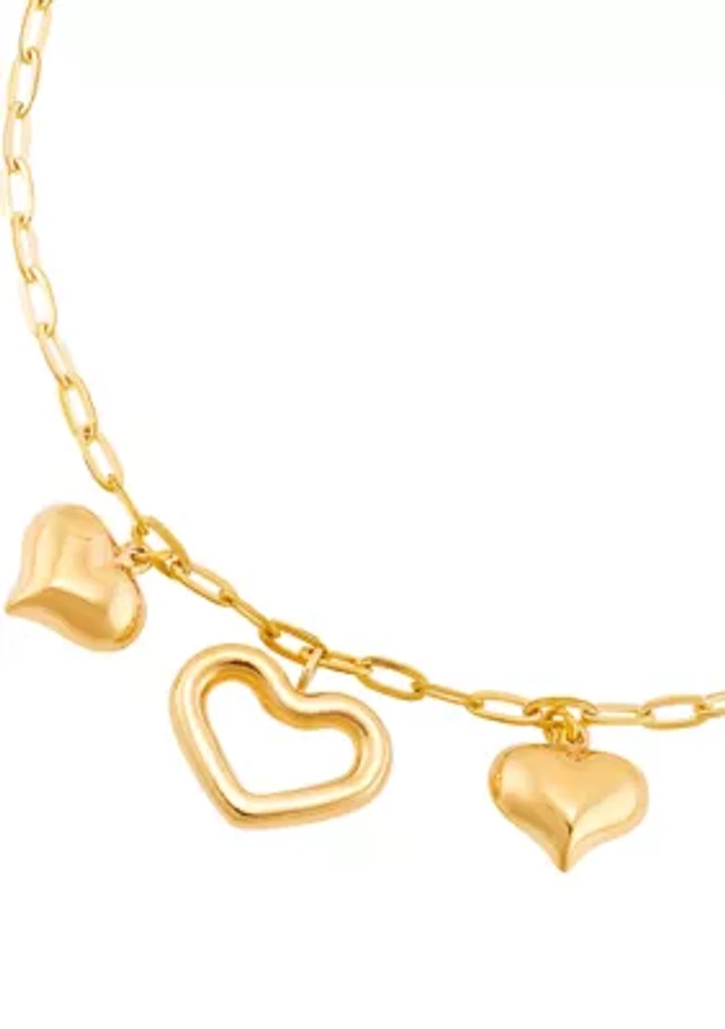 Heart Bracelet in 10K Yellow Gold
