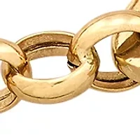 Rolo and Oval Link Bracelet in 10K Yellow Gold