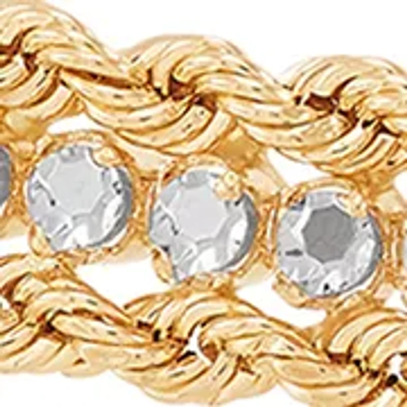 Double Row Rope Bracelet in 10K Yellow Gold
