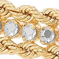 Double Row Rope Bracelet in 10K Yellow Gold