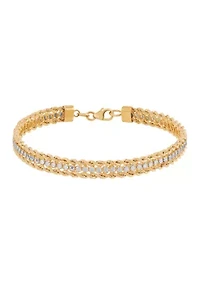Double Row Rope Bracelet in 10K Yellow Gold