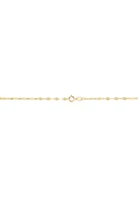 Flower Mirror Chain Necklace in 10K Yellow Gold