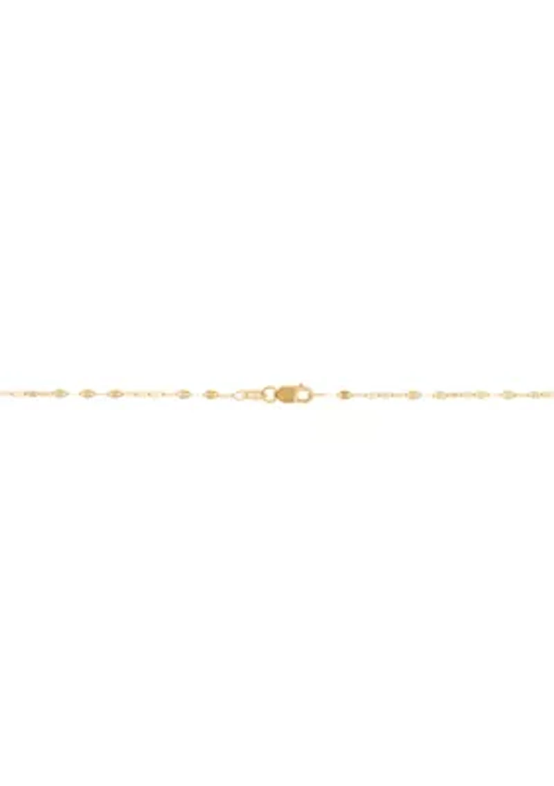 1.75 Millimeter Solid Mirror Chain Necklace in 10K Yellow Gold