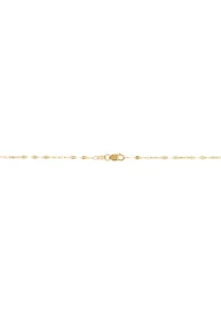 1.75 Millimeter Solid Mirror Chain Necklace in 10K Yellow Gold