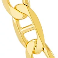Solid Beveled Mariner Chain Necklace in 10K Yellow Gold