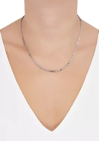 Solid Foldover Heart Chain in 10K White Gold