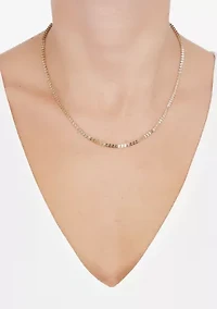 Solid Foldover Heart Chain in 10K Yellow Gold